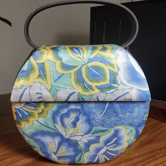 Pineda Covalin Silk & Leather Handbag - Picture 2 of 11